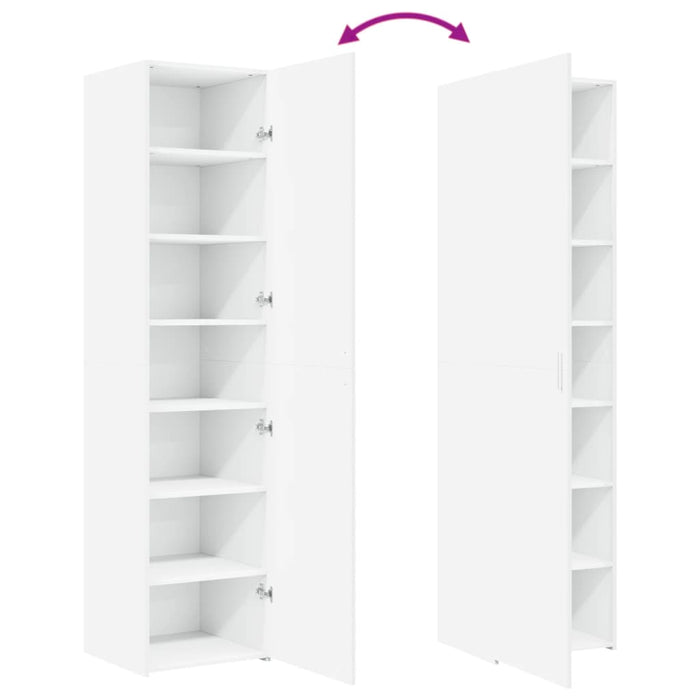 Credenza Bianca 45x42,5x185 cm in Legno Multistrato 3281406