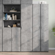 vidaXL Credenza Grigio Cemento 45x42,5x185 cm in Legno Multistrato