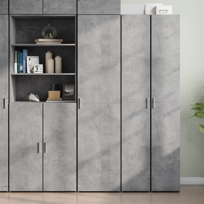 vidaXL Credenza Grigio Cemento 45x42,5x185 cm in Legno Multistrato