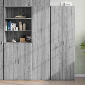Credenza-Buffet-Armadio da cucina Grigio Sonoma 45x42,5x185 cm in Legno Multistrato 943550