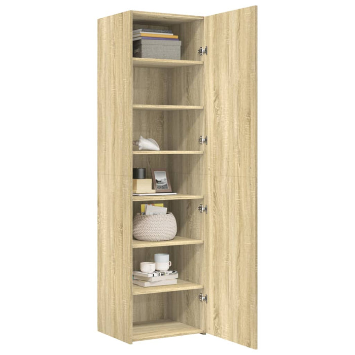 vidaXL Credenza Rovere Sonoma 50x42,5x185 cm in Legno Multistrato