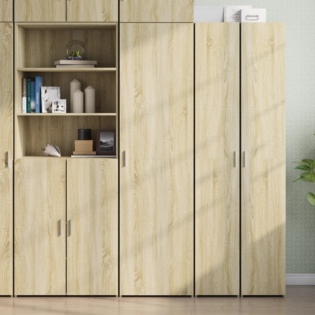 vidaXL Credenza Rovere Sonoma 50x42,5x185 cm in Legno Multistrato