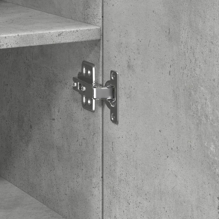 vidaXL Credenza Grigio Cemento 50x42,5x185 cm in Legno Multistrato