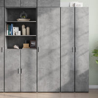 vidaXL Credenza Grigio Cemento 50x42,5x185 cm in Legno Multistrato