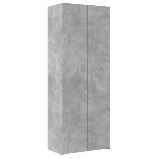vidaXL Credenza Grigio Cemento 70x42,5x185 cm in Legno Multistrato