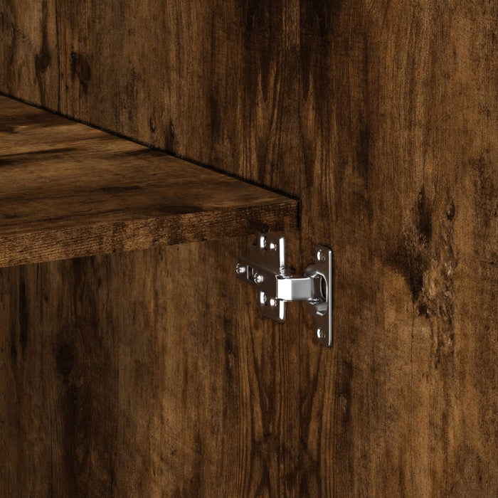 Credenza Rovere Fumo 70x42,5x185 cm in Legno Multistrato 3281424