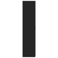 Credenza-Buffet-Armadio da cucina Nera 70x42,5x185 cm in Legno Multistrato 894223