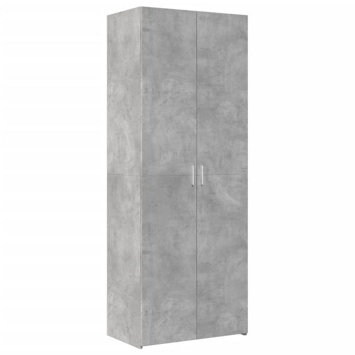 Credenza Grigio Cemento 70x42,5x185 cm in Legno Multistrato