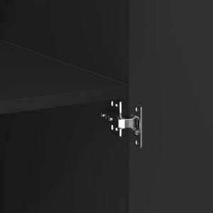 vidaXL Credenza Nera 80x42,5x185 cm in Legno Multistrato