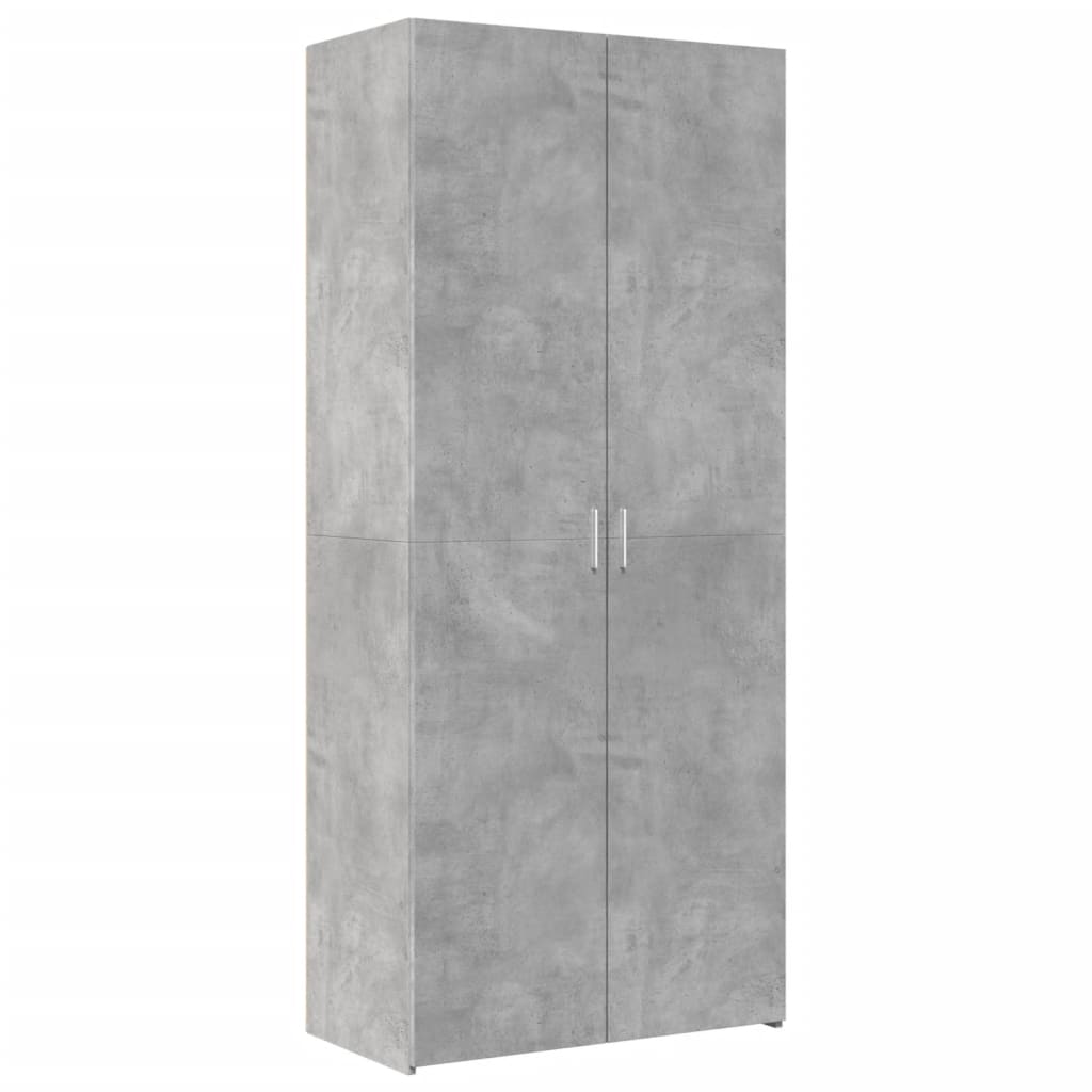 vidaXL Credenza Grigio Cemento 80x42,5x185 cm in Legno Multistrato
