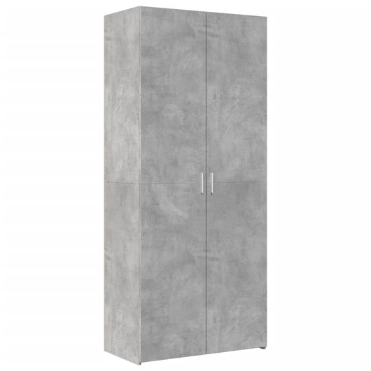 vidaXL Credenza Grigio Cemento 80x42,5x185 cm in Legno Multistrato