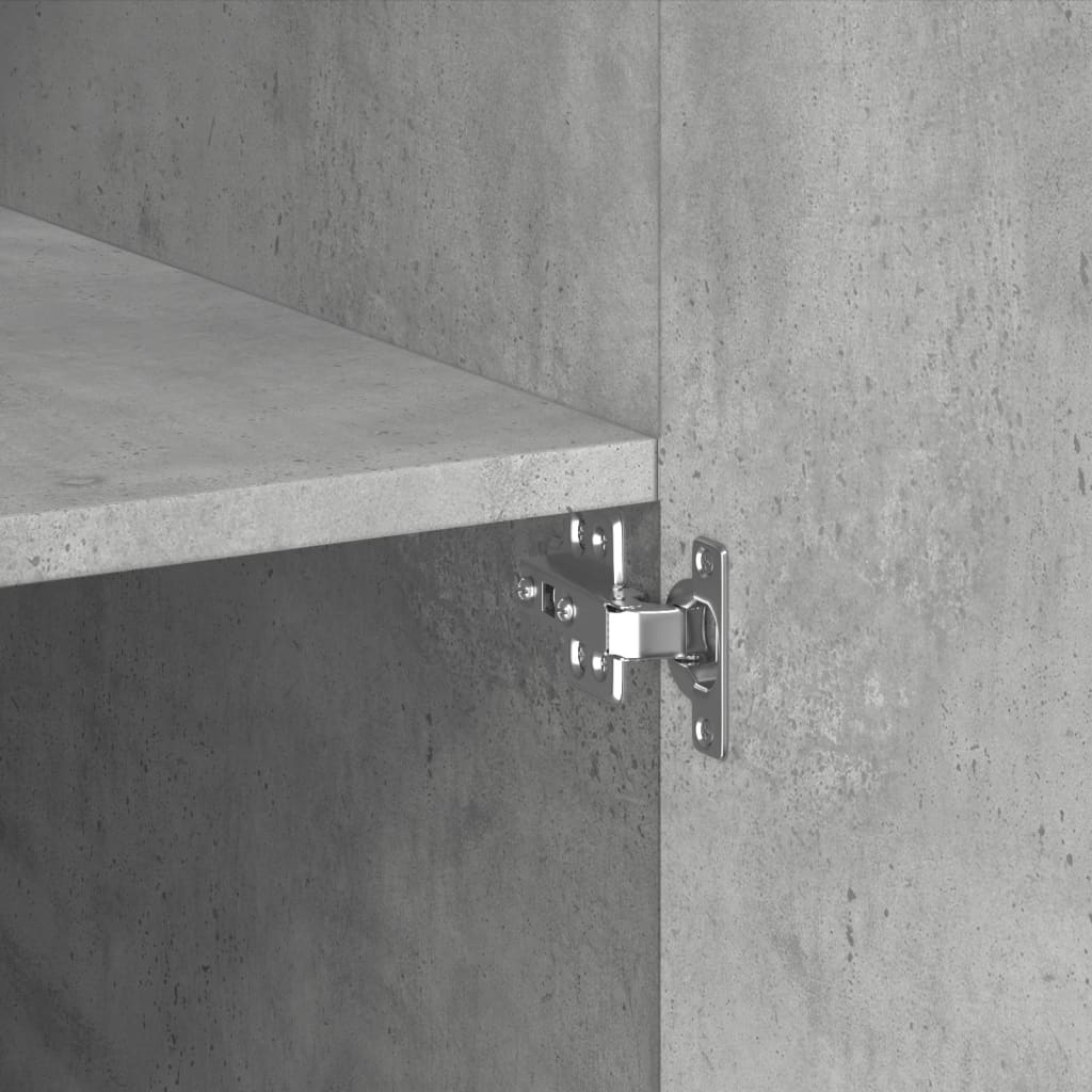 vidaXL Credenza Grigio Cemento 80x42,5x185 cm in Legno Multistrato