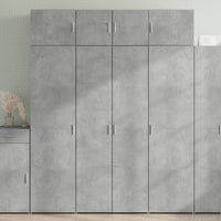 vidaXL Credenza Grigio Cemento 80x42,5x185 cm in Legno Multistrato