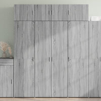 Credenza-Buffet-Armadio da cucina Grigio Sonoma 80x42,5x185 cm in Legno Multistrato 739760