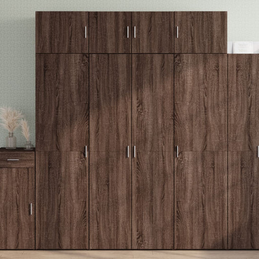 vidaXL Credenza Rovere Marrone 80x42,5x185 cm in Legno Multistrato