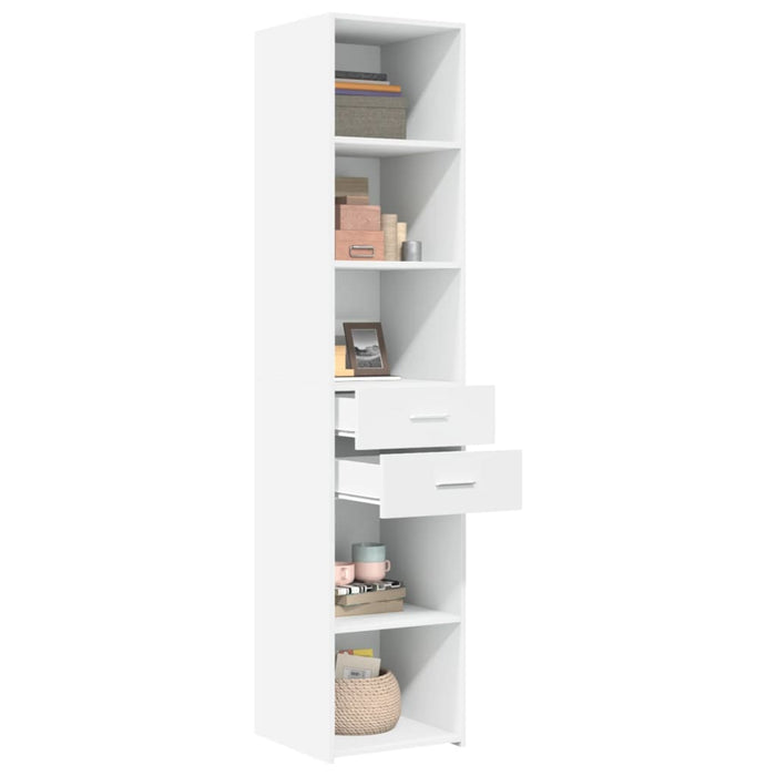 vidaXL Credenza Bianca 40x42,5x185 cm in Legno Multistrato