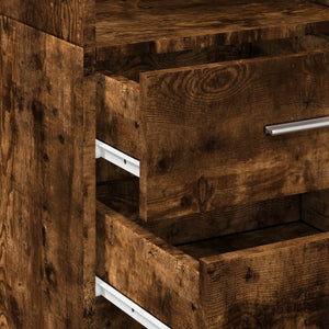 Credenza Rovere Fumo 40x42,5x185 cm in Legno Multistrato 3281445