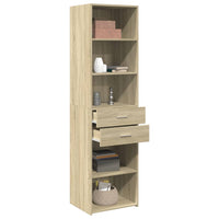 vidaXL Credenza Rovere Sonoma 50x42,5x185 cm in Legno Multistrato