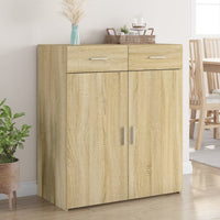 Credenza Rovere Sonoma 80x42,5x93 cm in Legno Multistrato