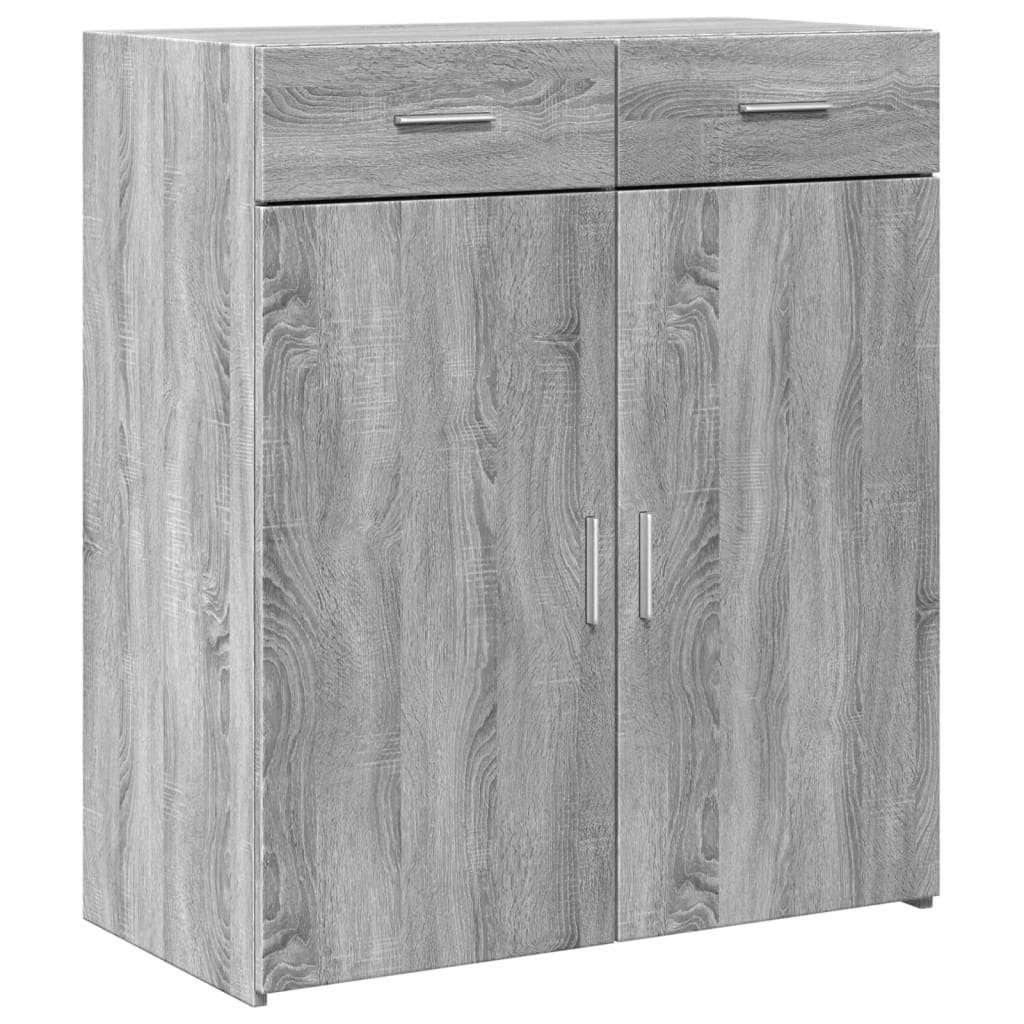 vidaXL Credenza Grigio Sonoma 80x42,5x93 cm in Legno Multistrato