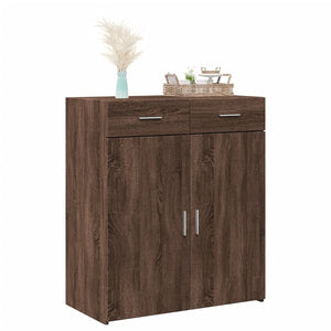 vidaXL Credenza Rovere Marrone 80x42,5x93 cm in Legno Multistrato