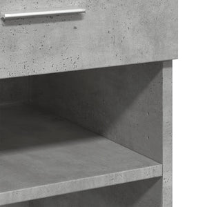 Credenza-Buffet-Armadio da cucina Grigio Cemento 80x42,5x93 cm in Legno Multistrato 100005