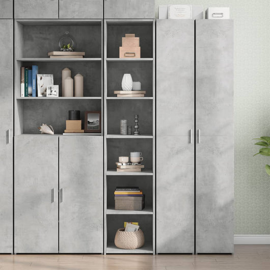 vidaXL Credenza Grigio Cemento 40x41x185cm in Legno Multistrato