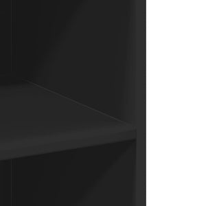 Credenza-Buffet-Armadio da cucina Nera 70x41x185 cm in Legno Multistrato