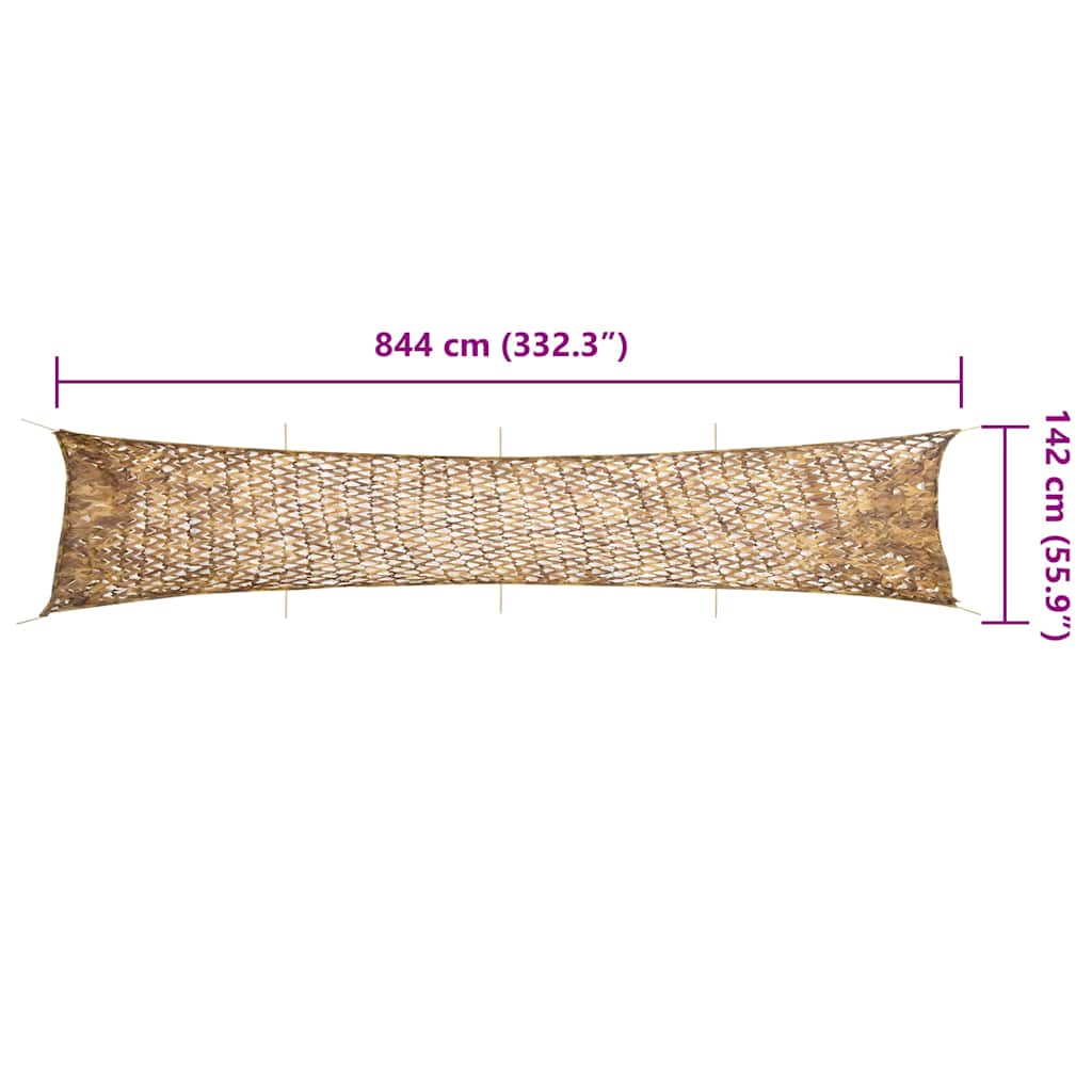 vidaXL Rete Mimetica con Custodia di Conservazione 844x142 cm Sabbia