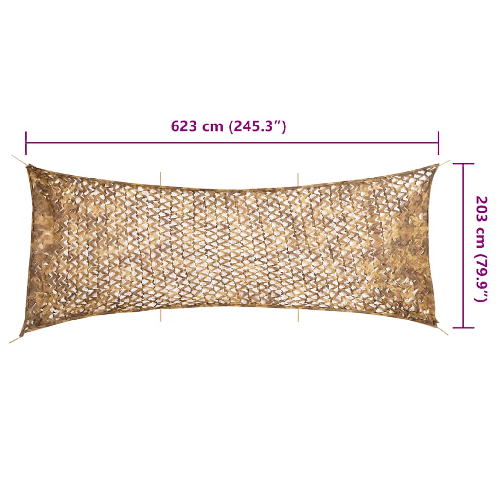 Rete Mimetica con Custodia di Conservazione 623x203 cm Sabbia 4008248