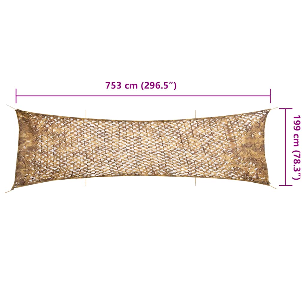 Rete Mimetica con Custodia di Conservazione 753x199 cm Sabbia 4008249