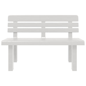 Panchina da Giardino Bianca 110x52x71 cm in Polipropilene 4009379