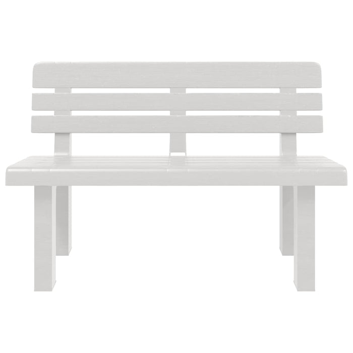 Panchina da Giardino Bianca 110x52x71 cm in Polipropilene 4009379
