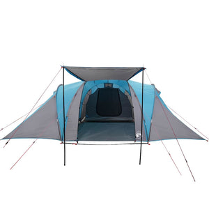 Tenda da Campeggio a Cupola per 4 Persone Blu Impermeabile