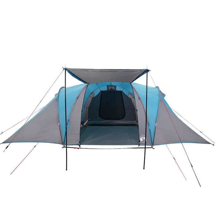 Tenda da Campeggio a Cupola per 4 Persone Blu Impermeabile
