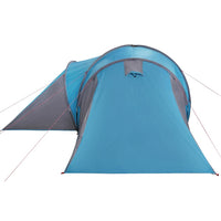 Tenda da Campeggio a Cupola per 4 Persone Blu Impermeabile