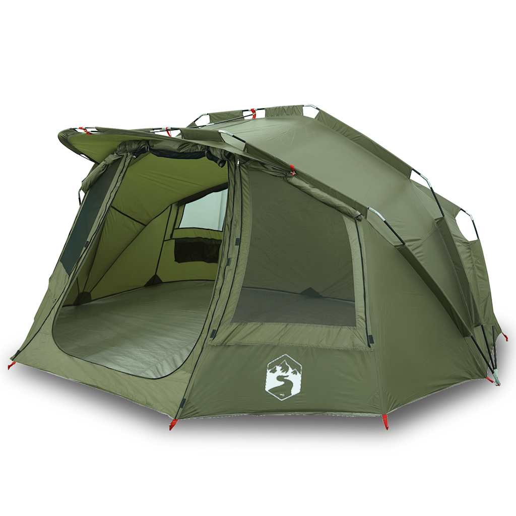 Tenda da Pesca per 5 Persone Verde Oliva Impermeabile 4009389