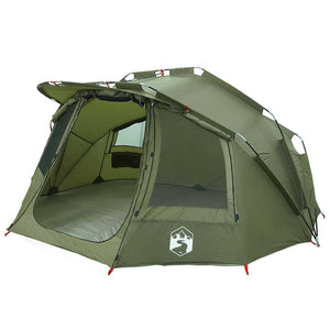 Tenda da Pesca per 5 Persone Verde Oliva Impermeabile 4009389