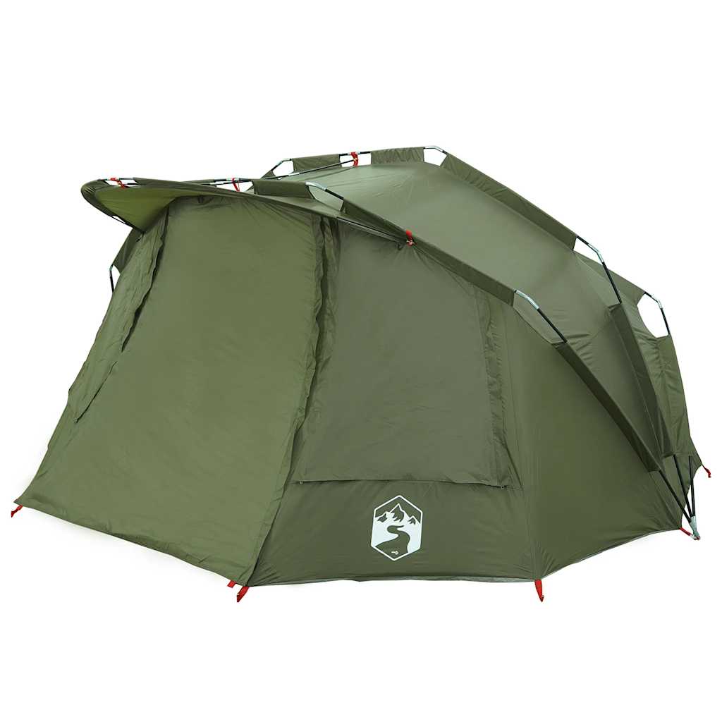 vidaXL Tenda da Pesca per 5 Persone Verde Oliva Impermeabile