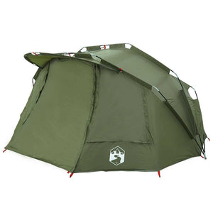vidaXL Tenda da Pesca per 5 Persone Verde Oliva Impermeabile