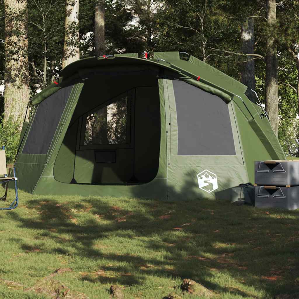 vidaXL Tenda da Pesca per 5 Persone Verde Oliva Impermeabile