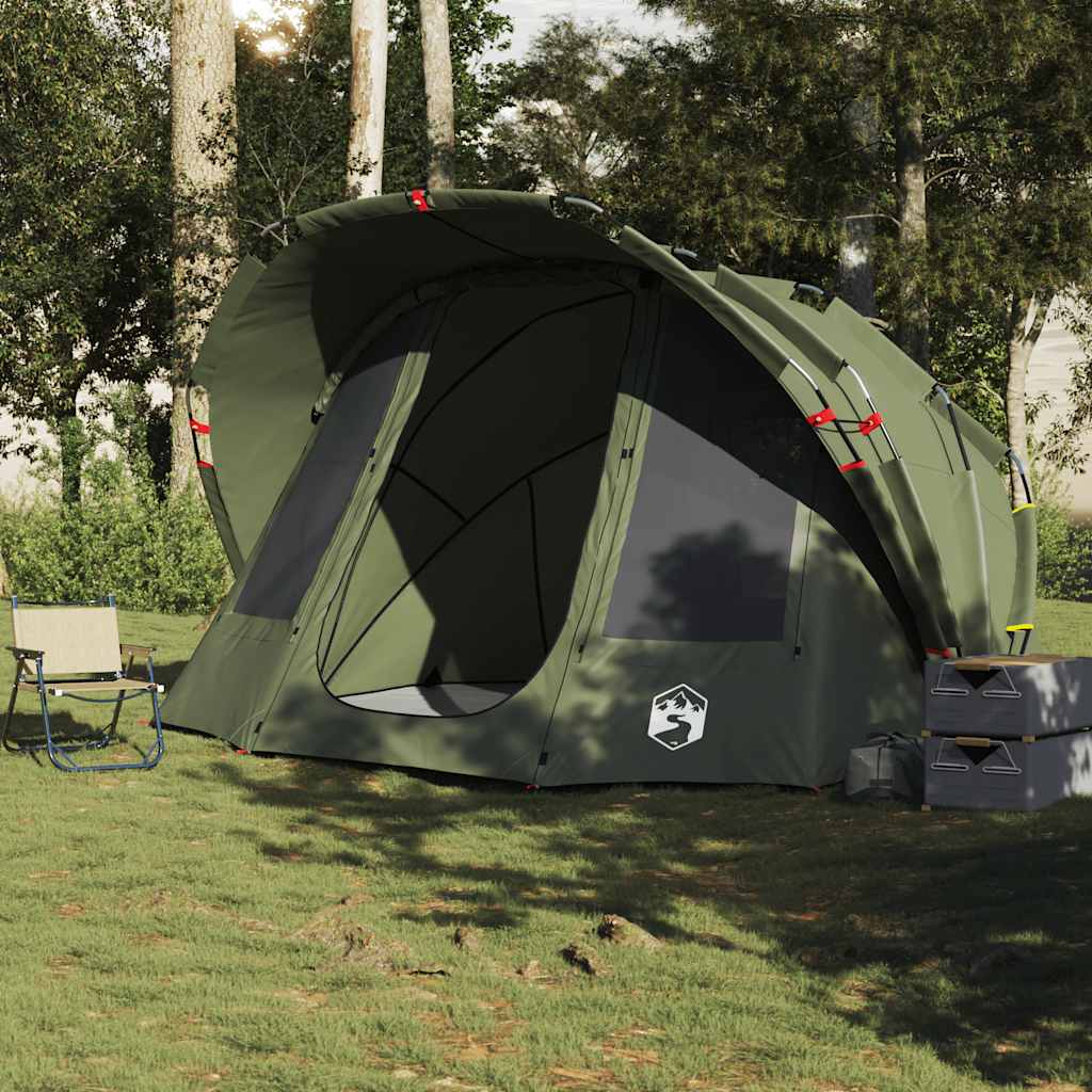 Tenda da Pesca per 5 Persone Verde Oliva Impermeabile 4009392