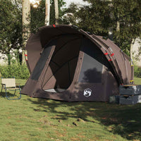 Tenda da Pesca per 5 Persone Marrone Impermeabile