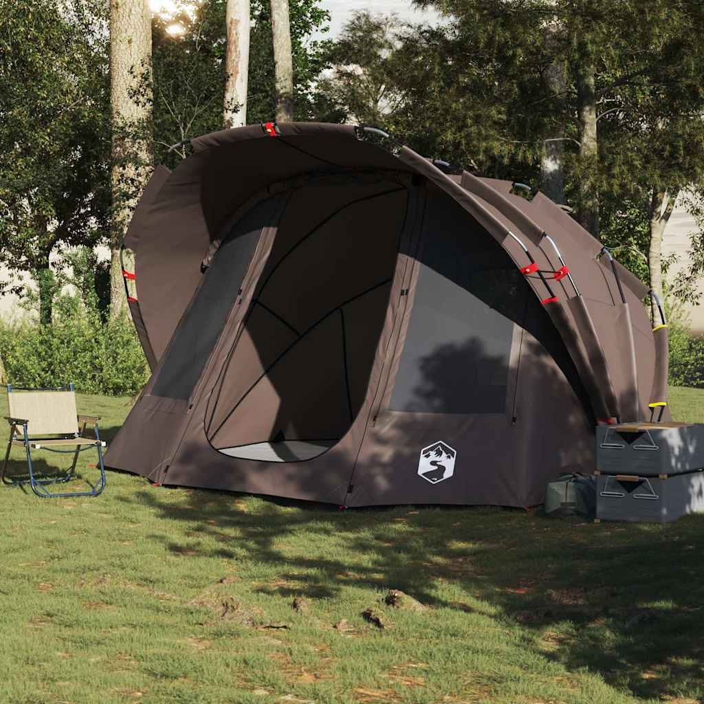 Tenda da Pesca per 5 Persone Marrone Impermeabile 4009393