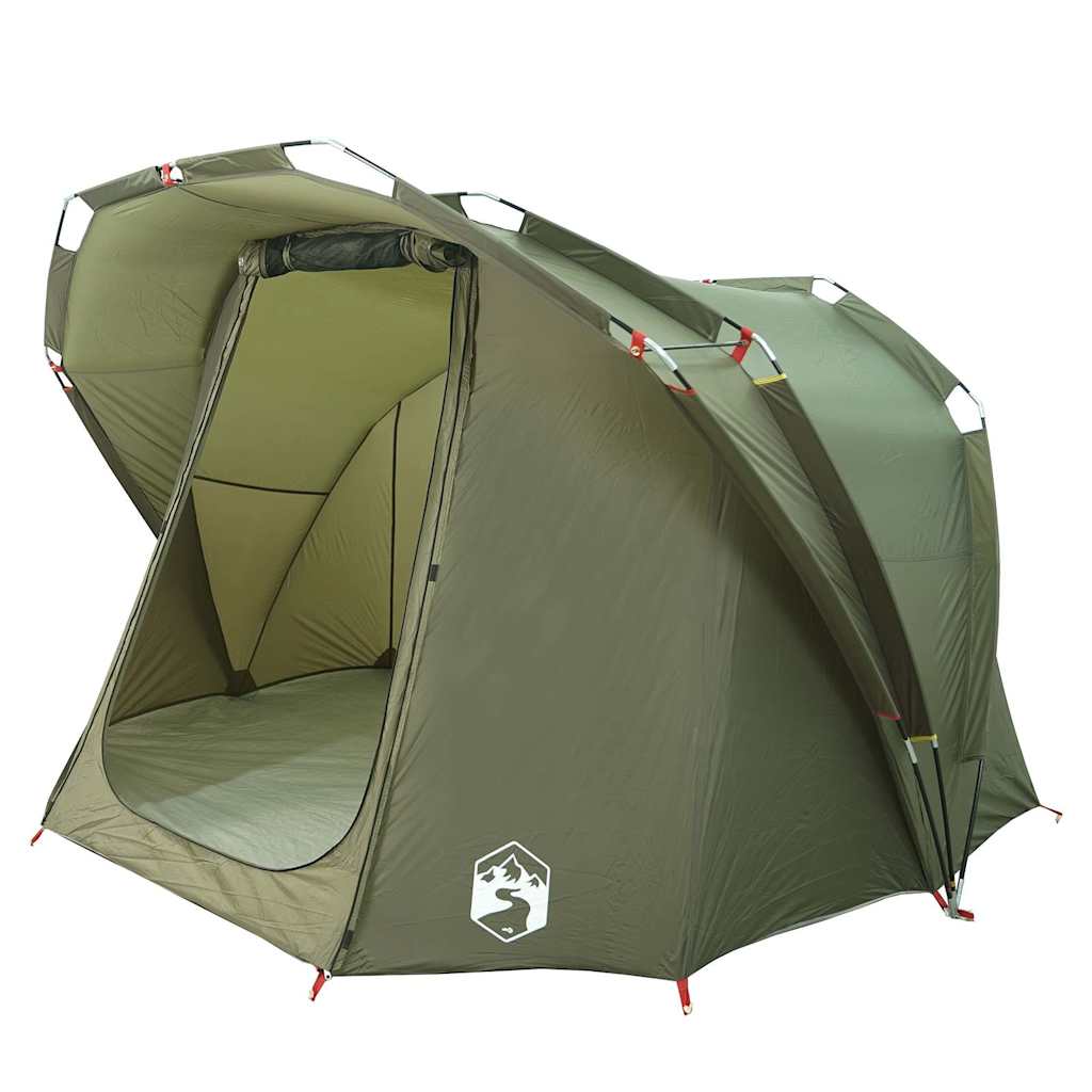Tenda da Pesca per 4 Persone Verde Oliva Impermeabile 4009395