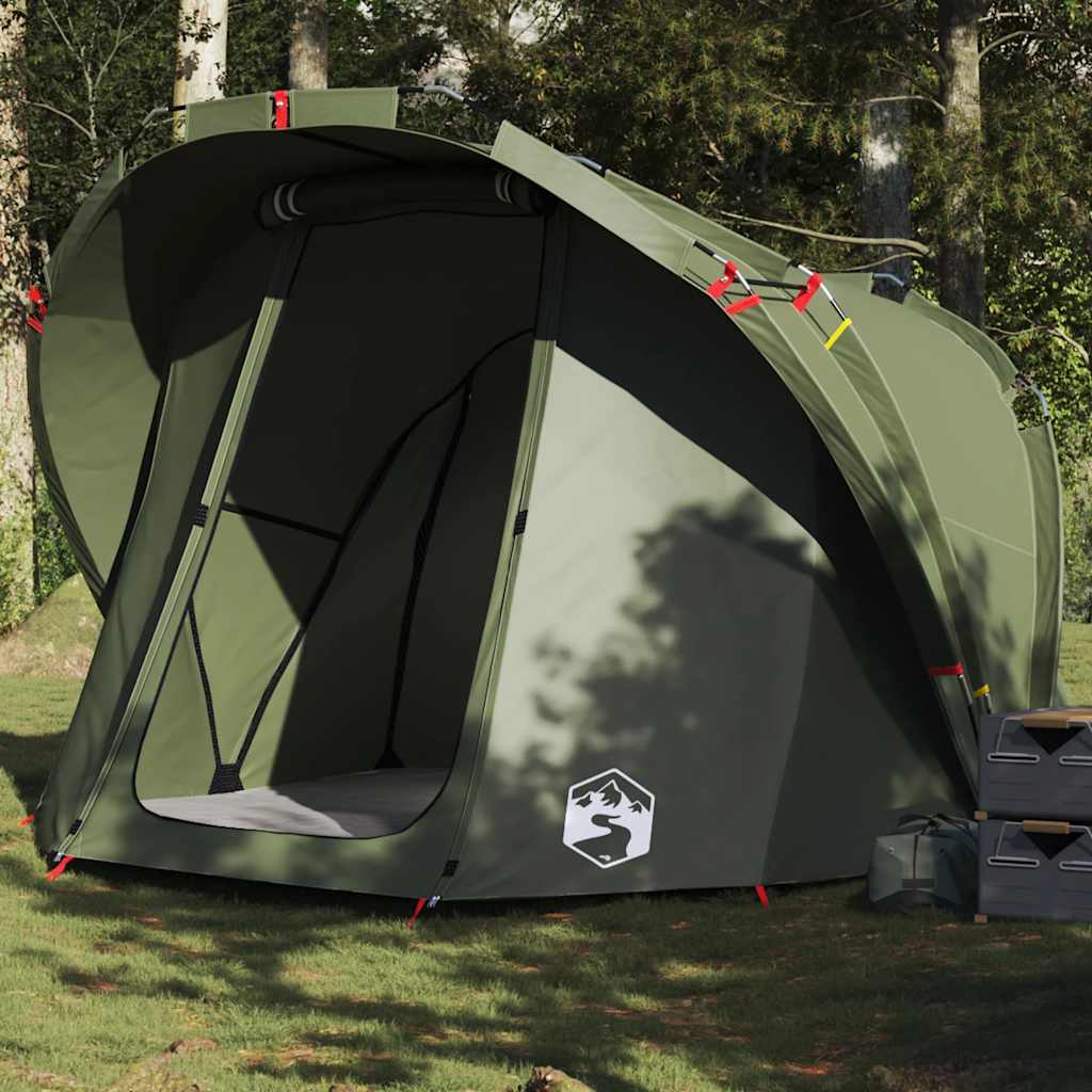 vidaXL Tenda da Pesca per 4 Persone Verde Oliva Impermeabile