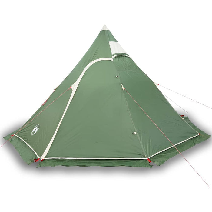 vidaXL Tenda da Campeggio Tipi per 5 Persone Verde Impermeabile