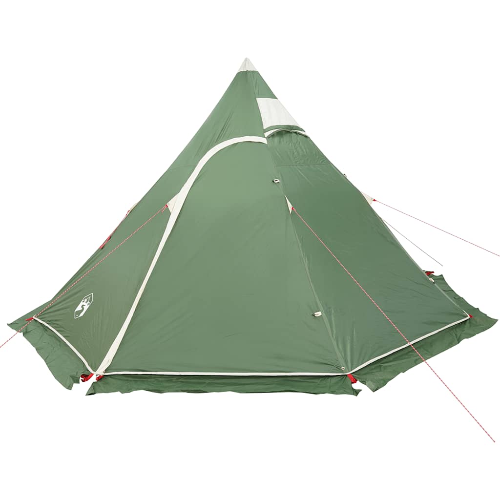 vidaXL Tenda da Campeggio Tipi per 5 Persone Verde Impermeabile