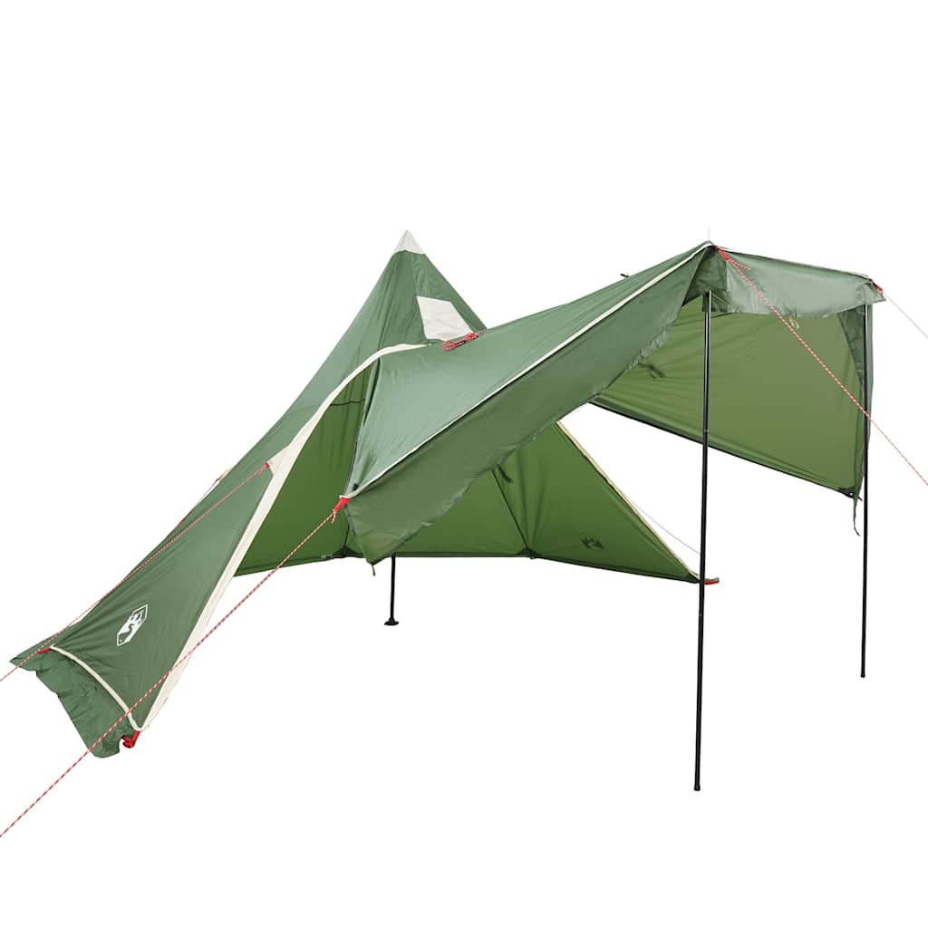 vidaXL Tenda da Campeggio Tipi per 5 Persone Verde Impermeabile
