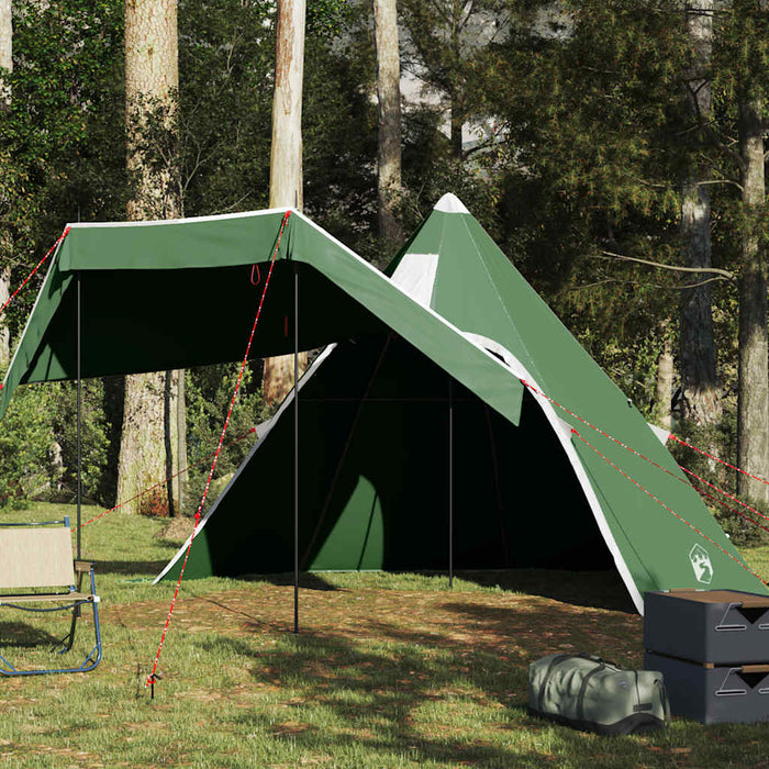 Tenda da Campeggio Tipi per 5 Persone Verde Impermeabile 4009407